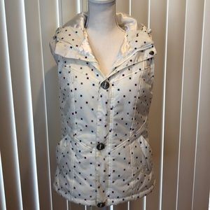 Burton Dry Ride Vest hooded Size M Cream with Sprinkles